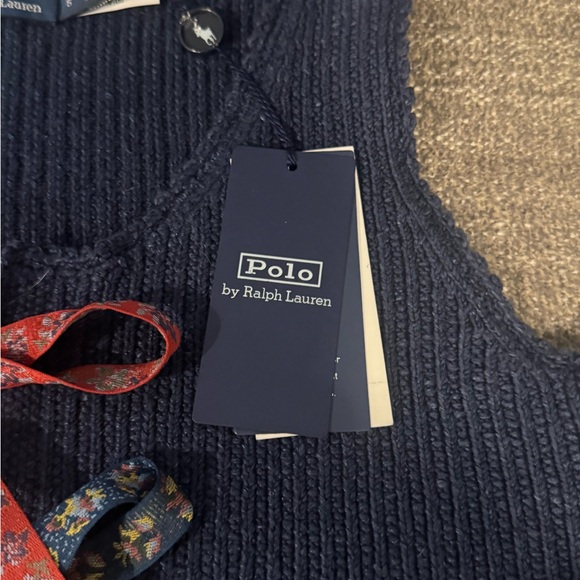 Polo Ralph Lauren Dark Navy tie front knit tank NWT - Picture 6 of 6